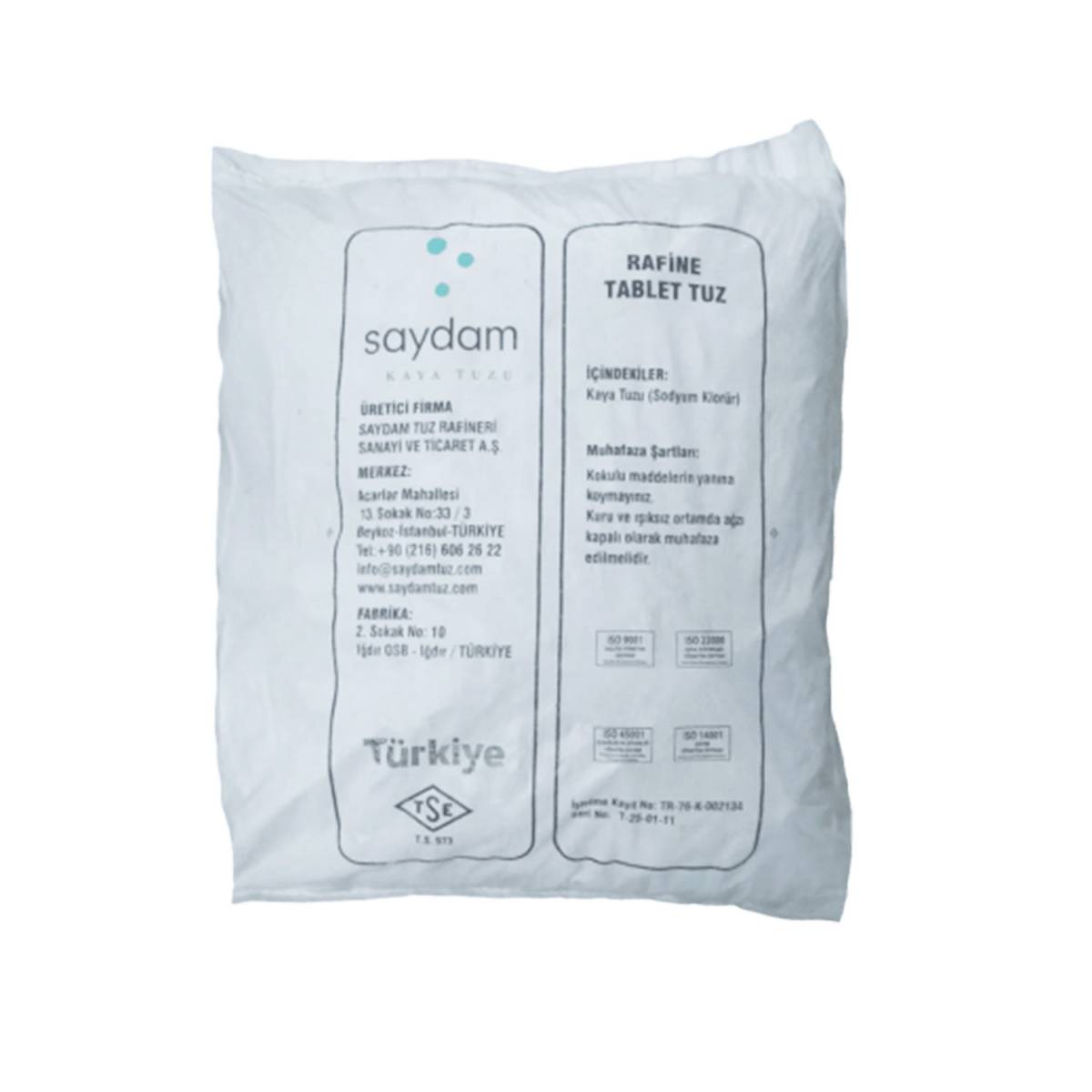 Сіль таблетована для систем очистки води SAYDAM 25 кг (40 мішків) 51323