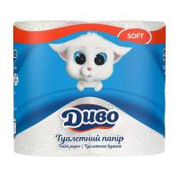 Туалетная бумага «ДИВО Софт» (Упаковка 4 шт) 51356 Київський картонно-паперовий комбінат
