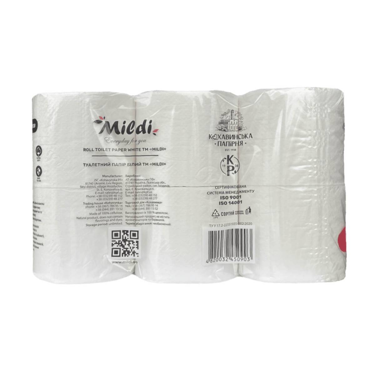 Туалетная бумага на гильзе «Mildi» Pro Expert (Упаковка 6 шт) 51390 Кохавинська паперова фабрика
