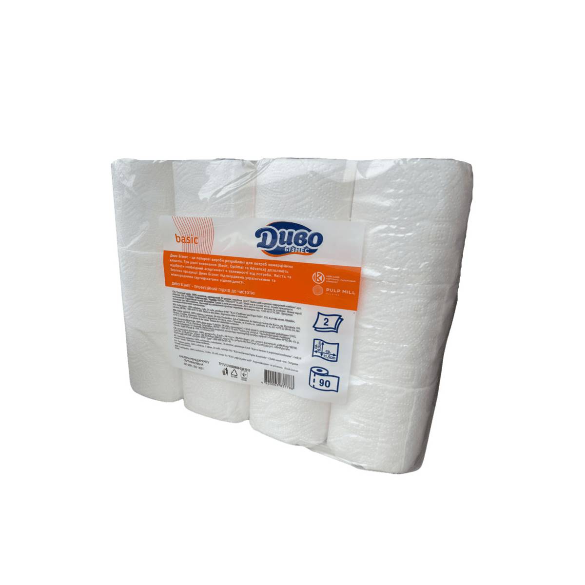 Туалетная бумага «ДИВО» Бизнес Basic Hotel Edition (Упаковка 24 шт) 51332 Київський картонно-паперовий комбінат