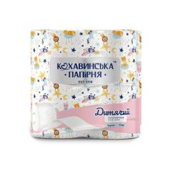 Туалетная бумага “КОХАВИНСКАЯ БУМАГА” Детская (Упаковка 4 шт) 51151 Кохавинська паперова фабрика