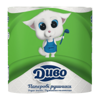 Полотенце на гильзе «ДИВО», 50 отрывов (Упаковка 2 шт) 51388 Київський картонно-паперовий комбінат