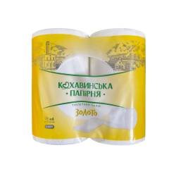 Туалетная бумага целлюлозная “Золото” (Упаковка 4 шт) 51276 Кохавинська паперова фабрика