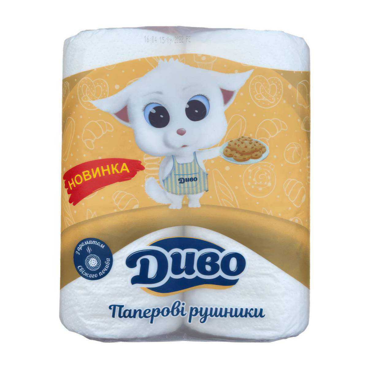 Полотенце целлюлозное на гильзе "ДИВО" AROMA, 65 отрывов (Упаковка 2 шт) 51328 Київський картонно-паперовий комбінат