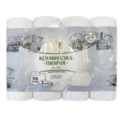 Папір туалетний целюлозний “Срібло” (Упаковка 24 шт) 51396 Кохавинська паперова фабрика