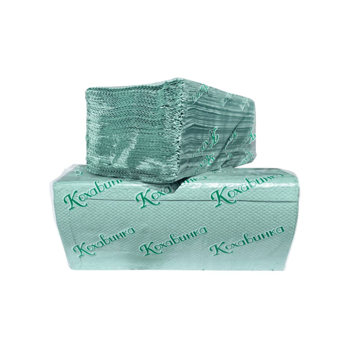 Полотенца листовые "Кохавинка" зеленые, лист 230х250 (25 упаковок) 51102 Кохавинська паперова фабрика