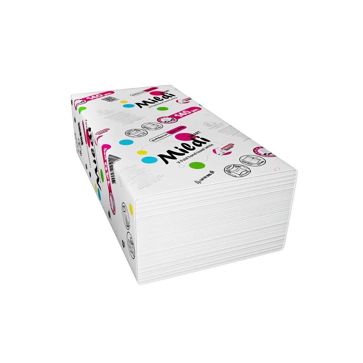 Полотенца бумажные листовые «Mildi» Smart белые, лист 210х230 (20 упаковок) 51364 Кохавинська паперова фабрика