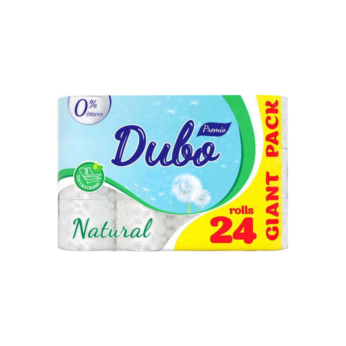 Туалетная бумага целлюлозная на гильзе "Диво Premio Natural" (Упаковка 24 рулона) 51497 Київський картонно-паперовий комбінат