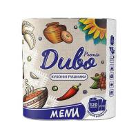 Рушник целюлозний на гільзі “Диво Premio Menu” 120 відривів (Упаковка 2 шт) 51499 Київський картонно-паперовий комбінат