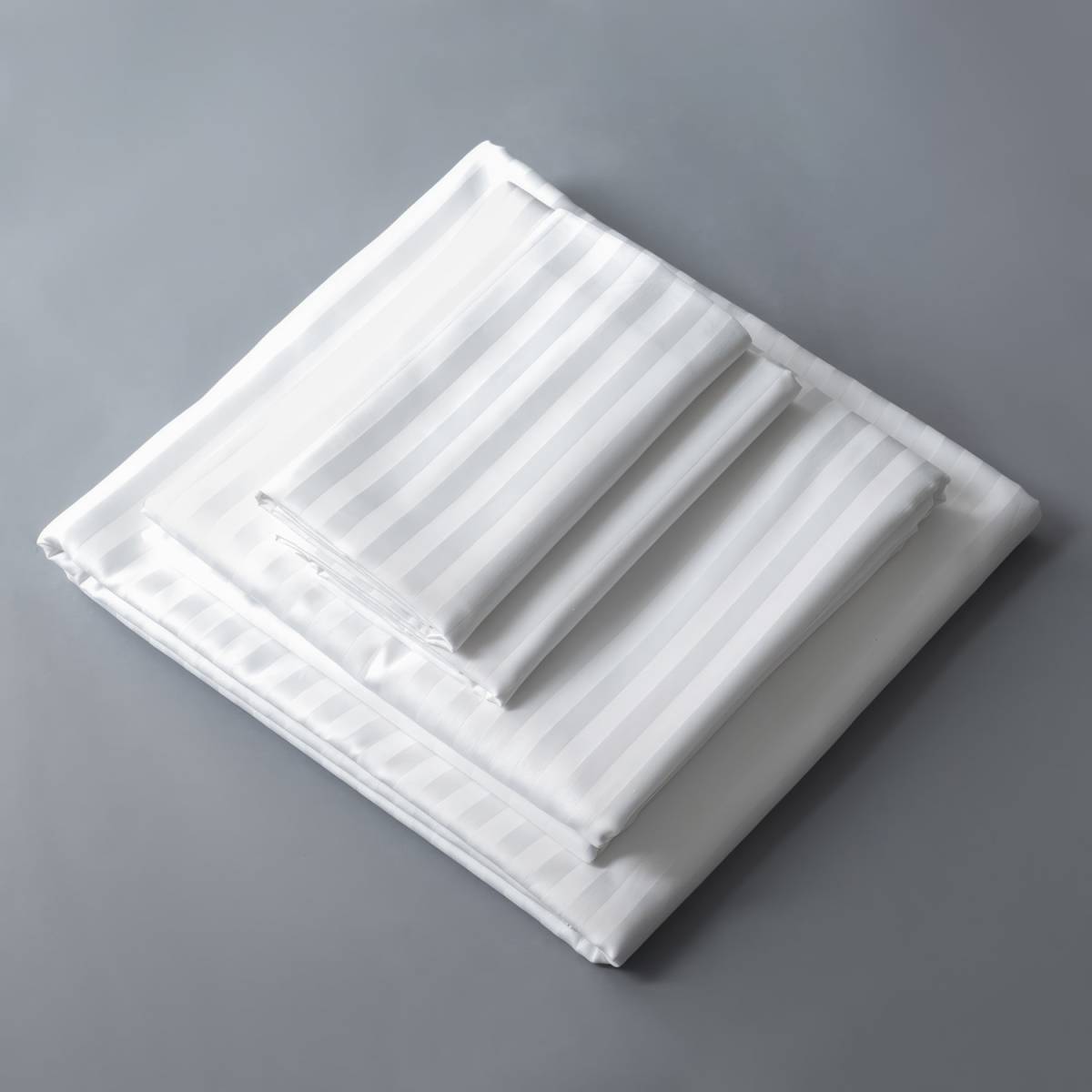 Простирадло Hotel Lux 180х220 біле у смужку HL-SH180220 HSG