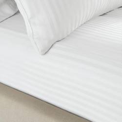Простирадло Hotel Lux 180х220 біле у смужку HL-SH180220 HSG