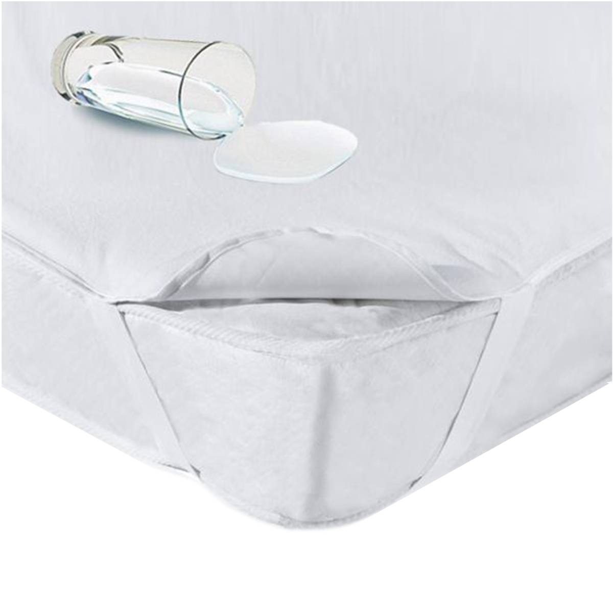 Наматрацник водонепроникний Hotel Lux 120x200 трикотажний на резинці по кутах HL-MPAQ120200 HSG