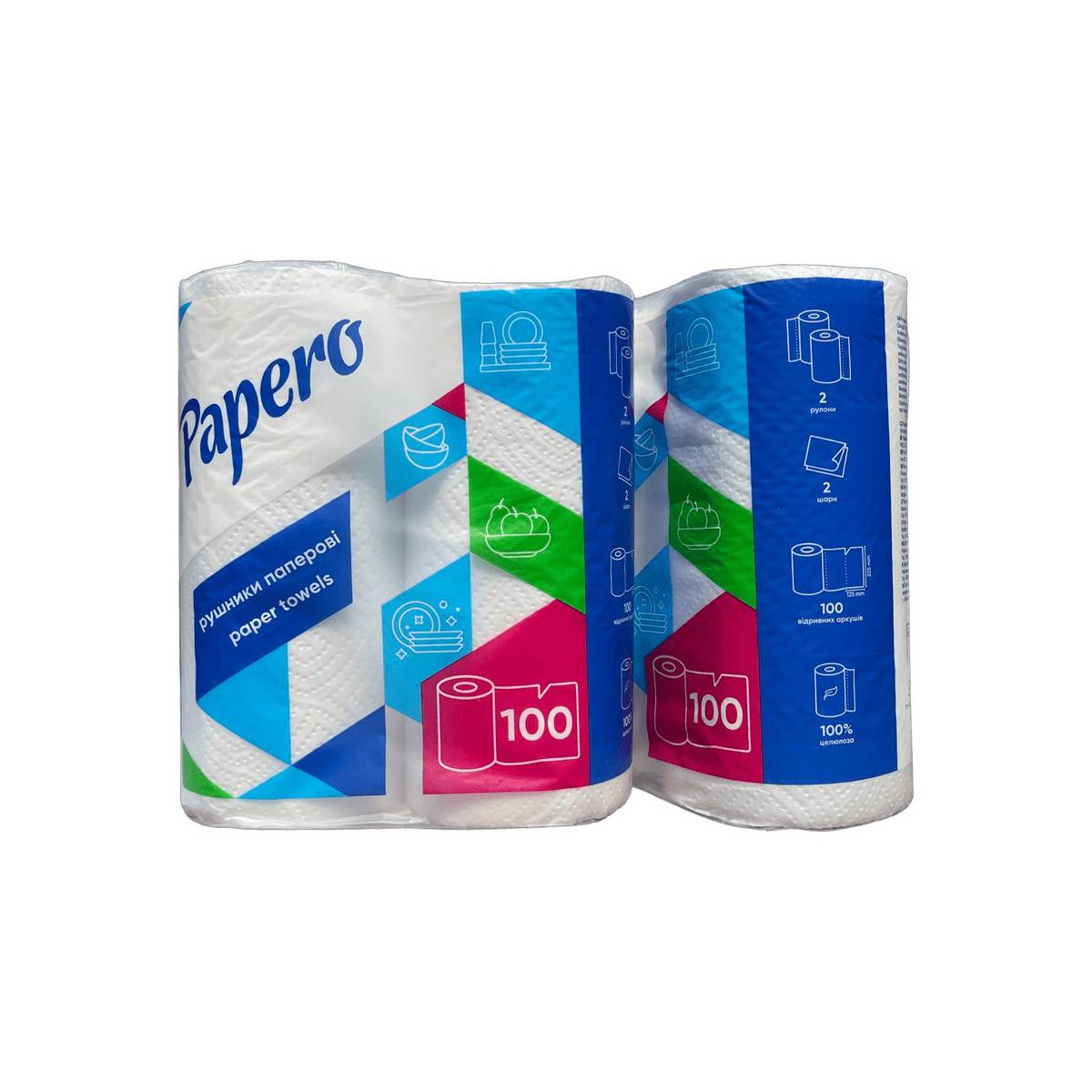 Рушник целюлозний “Papero” RS010 (упаковка 2 шт.) 51036 ТОВ «Картонно-паперова компанія»