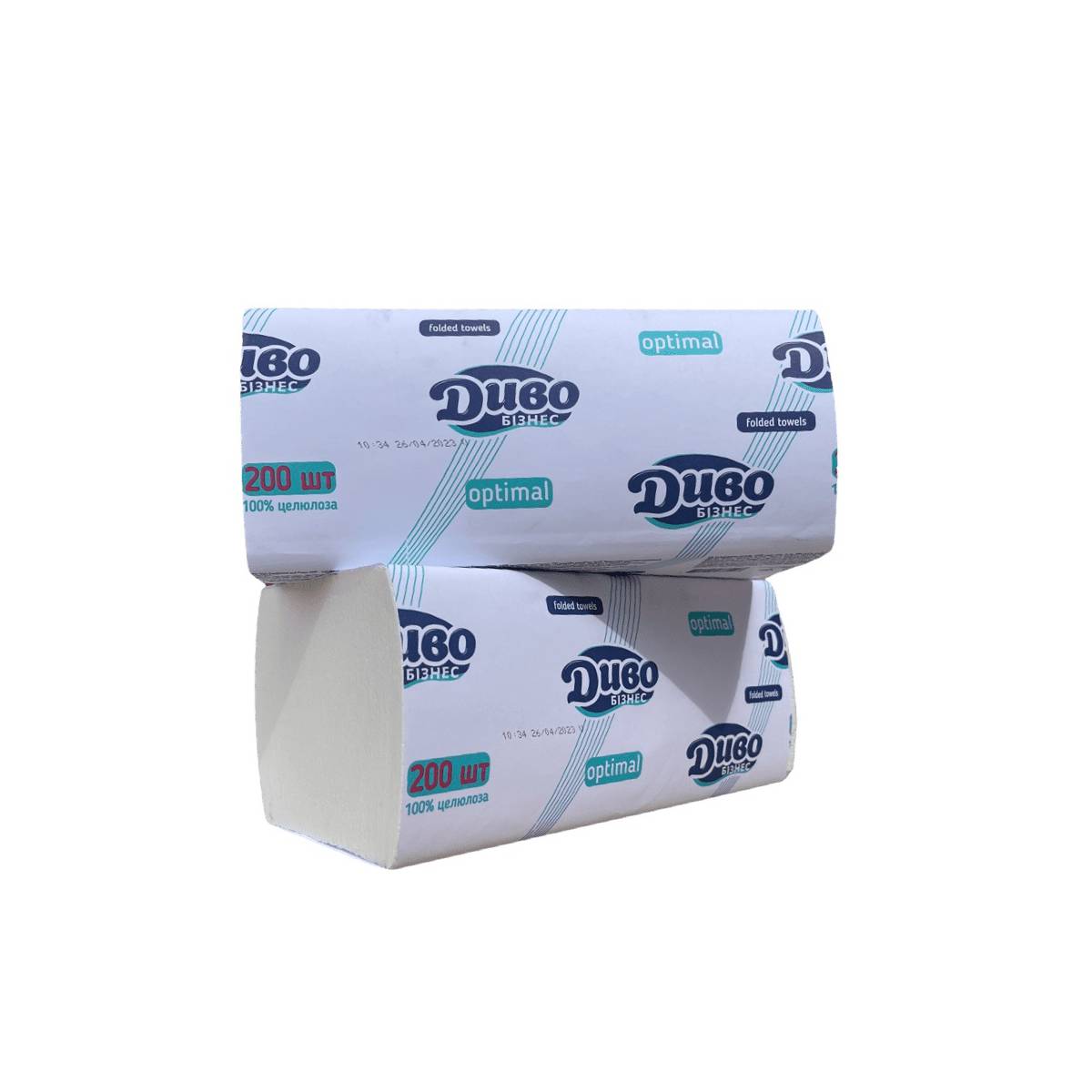 Рушники листові целюлозні “ДИВО БІЗНЕС” Optimal (20 упаковок) 51291 ТОВ «Картонно-паперова компанія»