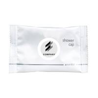 Шапочка для душа Flow Pack с логотипом на круглом стикереFP-SC47LP HSG