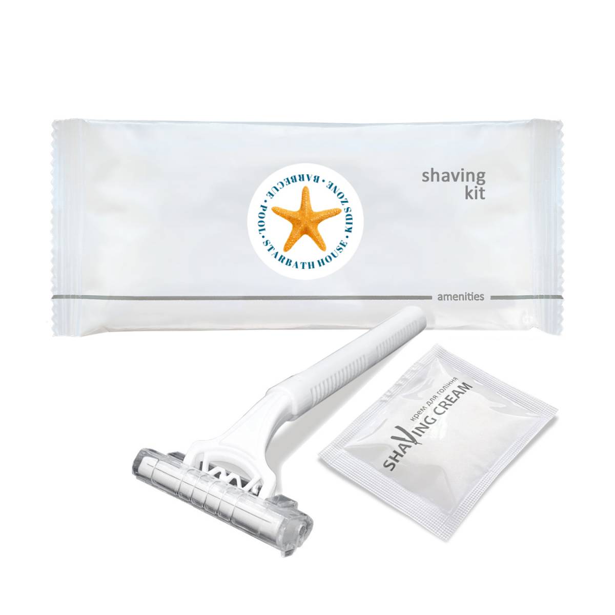 Набор для бритья Flow Pack с логотипом на круглом стикере FP-SK2/SLP