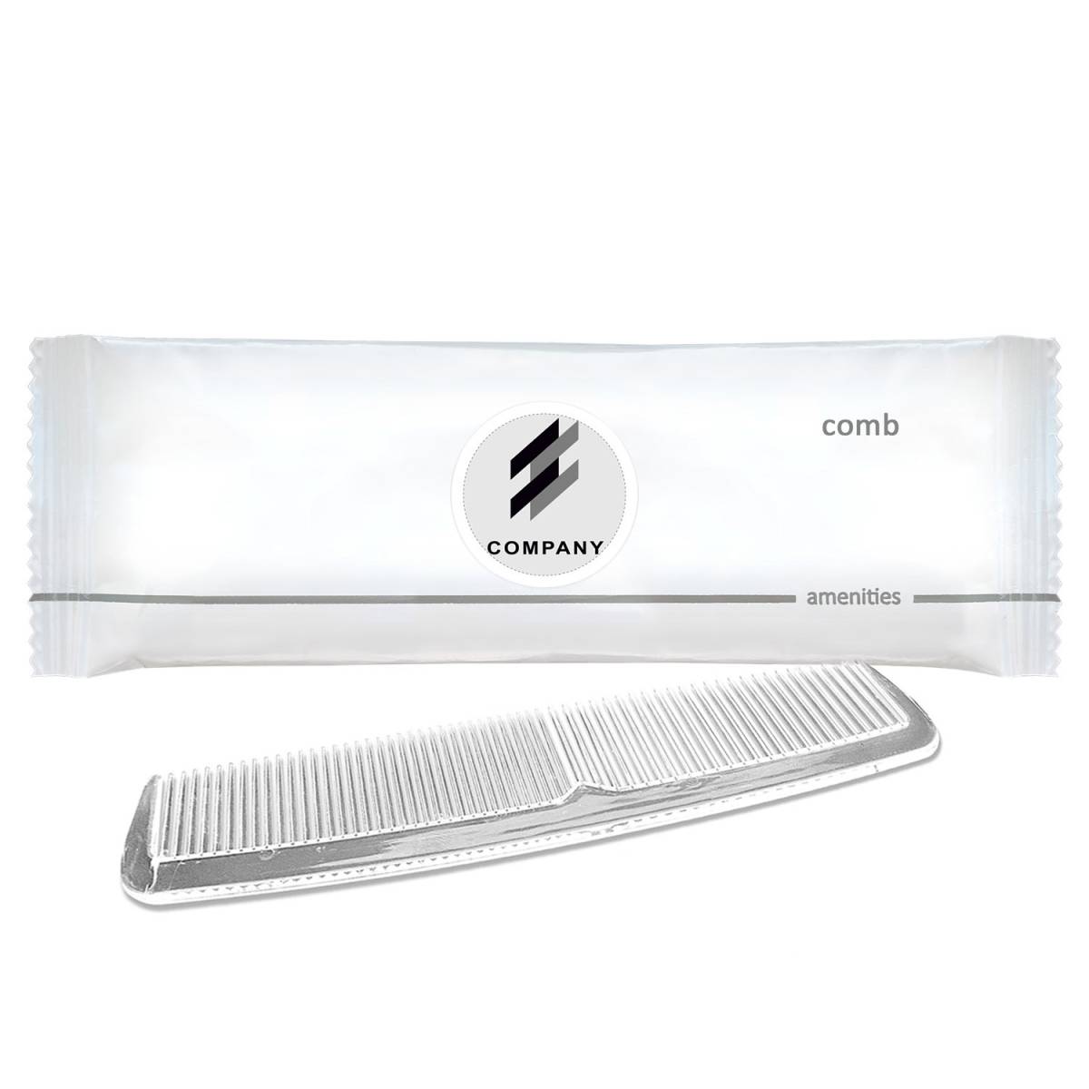 Гребінець прозорий 14 см Flow Pack з логотипом...