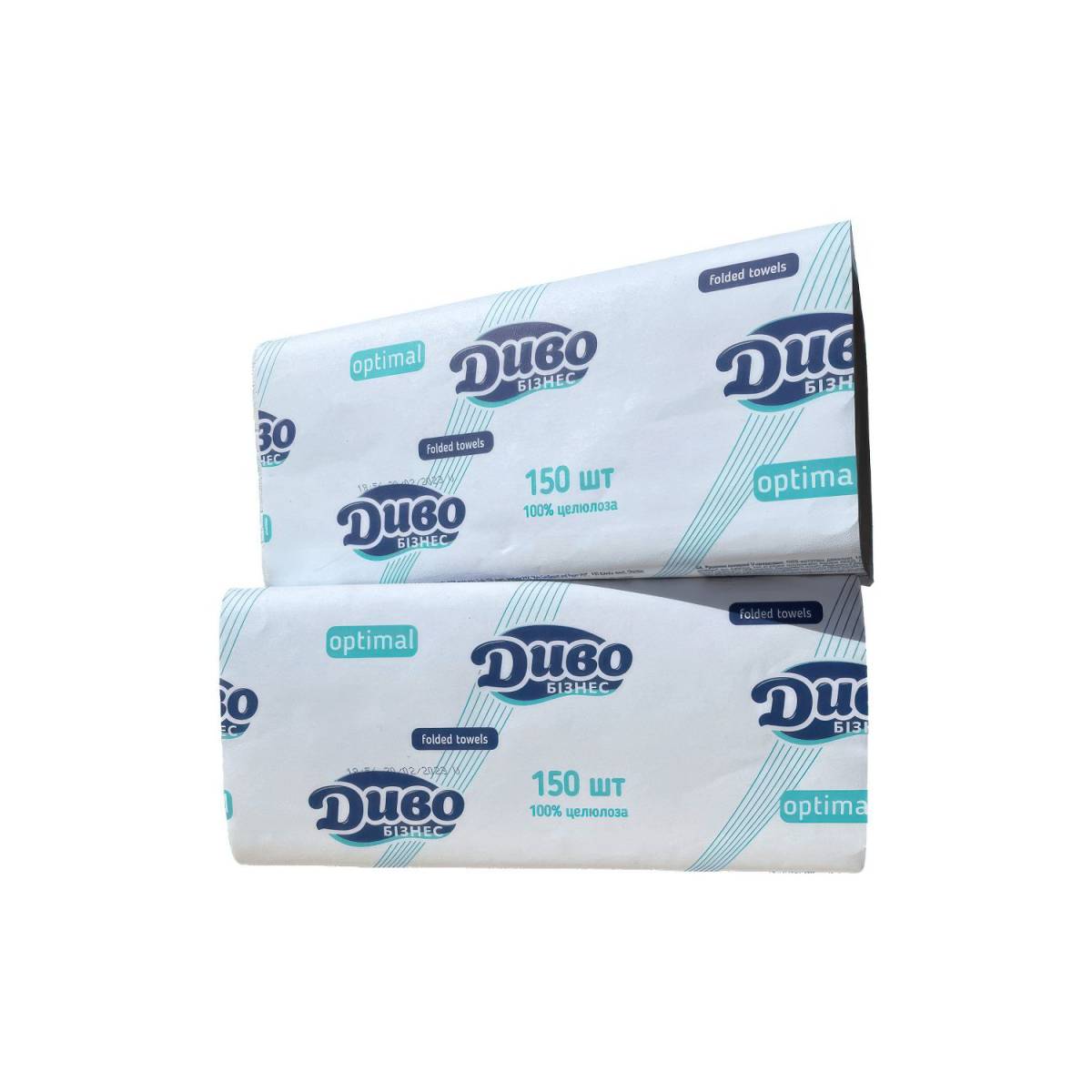Рушники листові целюлозні “ДИВО БІЗНЕС” Optimal (20 упаковок) 51292 ТОВ «Картонно-паперова компанія»