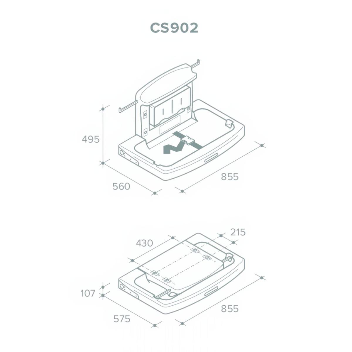 Настінний сповивальний столик Rixo Maggio CS902 CS902 Rixo
