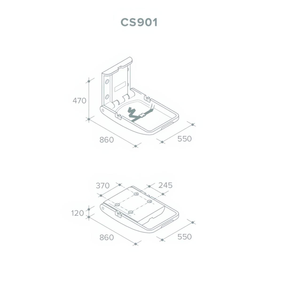 Настенный пеленальный столик Rixo Maggio CS901 CS901 Rixo