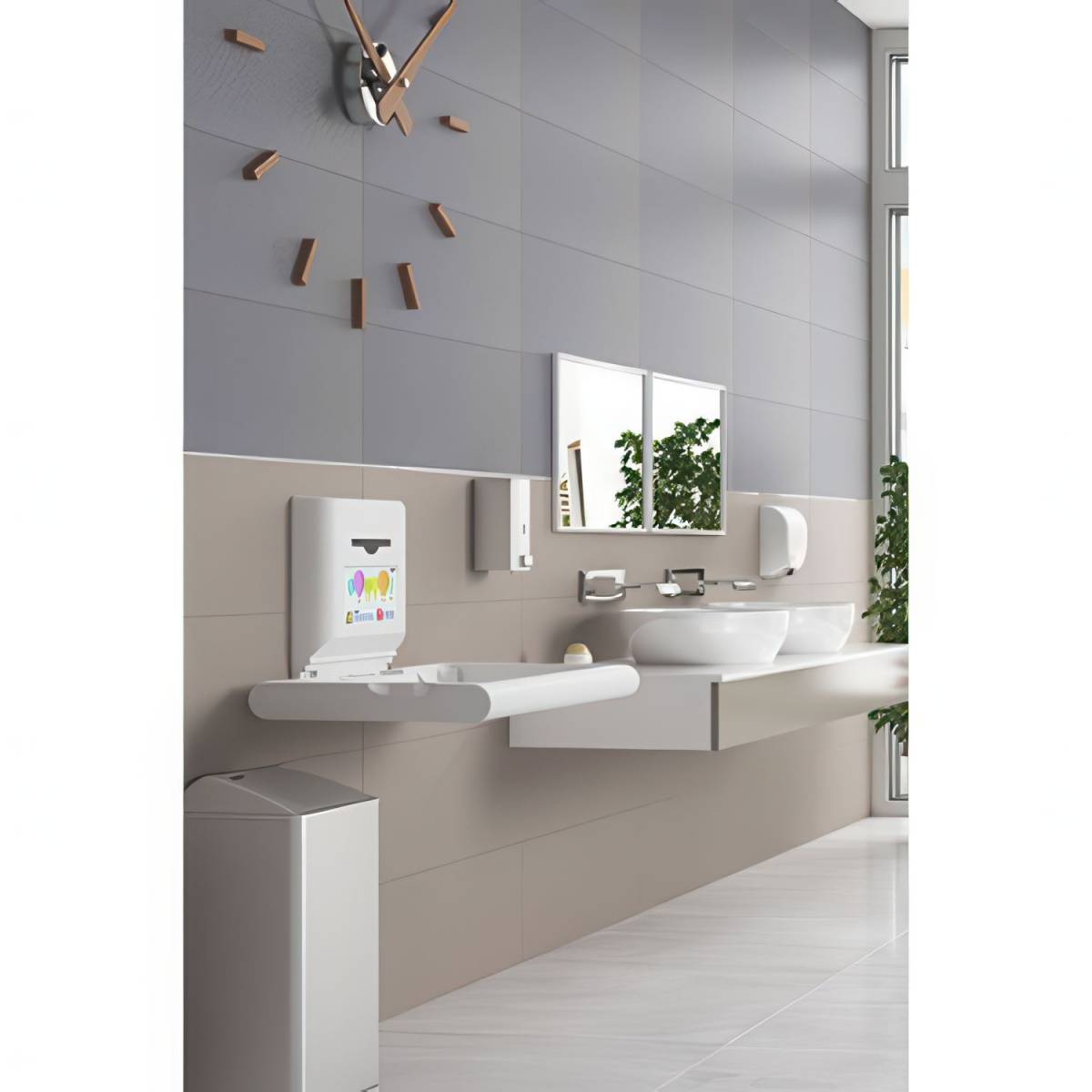 Пеленальный столик настенный откидной горизонтальный (CP0016HCS) CP0016HCS Mediclinics