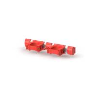 Держатель инвентаря 2+1 30см красный