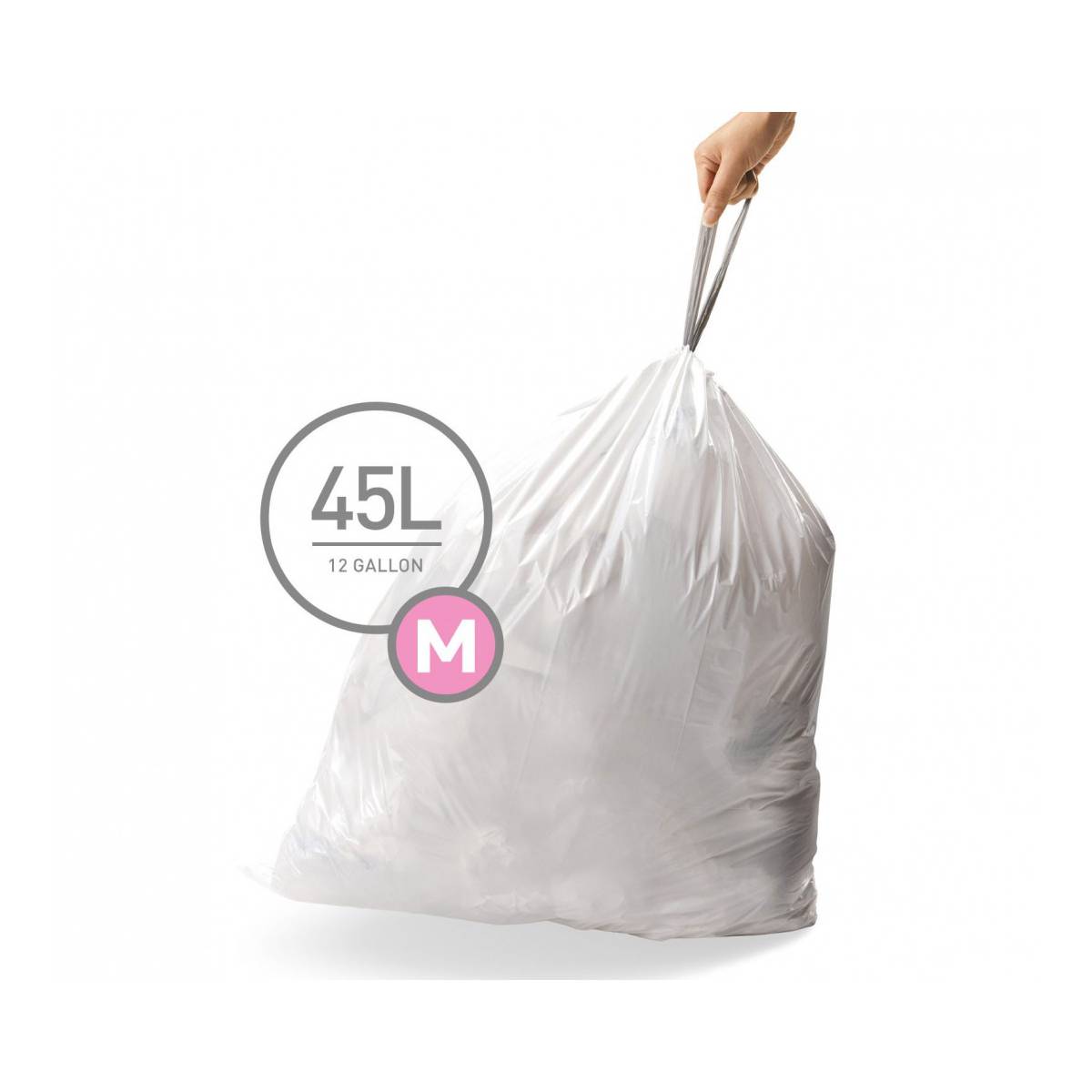 Мешки для мусора плотные с завязками 45л SIMPLEHUMAN