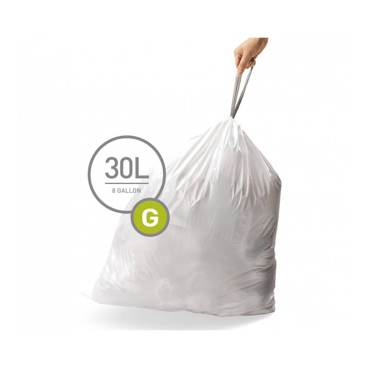 Мешки для мусора плотные с завязками 30л SIMPLEHUMAN CW0166 Simplehuman