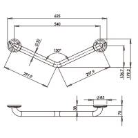 Поручень для инвалидов угловой MEDIEPOXY