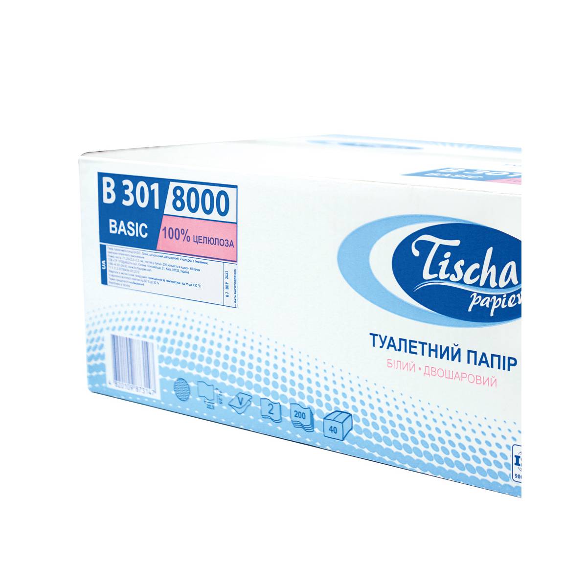 Папір туалетний в пачці BASIC B301 Tischa Papier