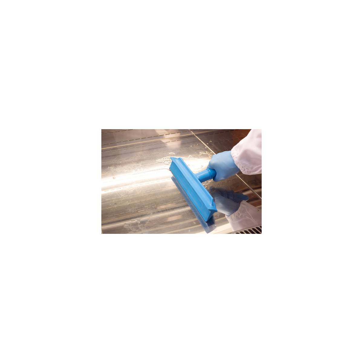 Скребок с ручкой 30 см жолтого цвета