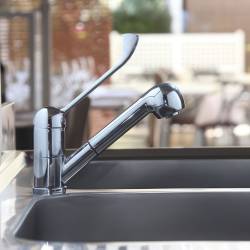 Змішувач з ліктьовим важелем і витяжним душем R0201020206 Monolith 2