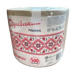 Рушники паперові “Обухівський папір” сірі, 500 листів (Упаковка 1 шт) 51192 Київський картонно-паперовий комбінат