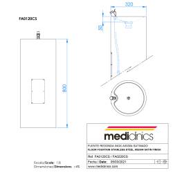 Фонтанчик питьевой напольный FA0120CS Mediclinics 2