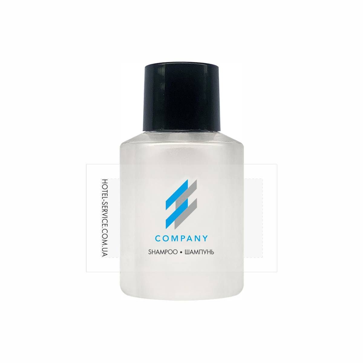 Шампунь 30 мл з логотипом замовника на прозорій...