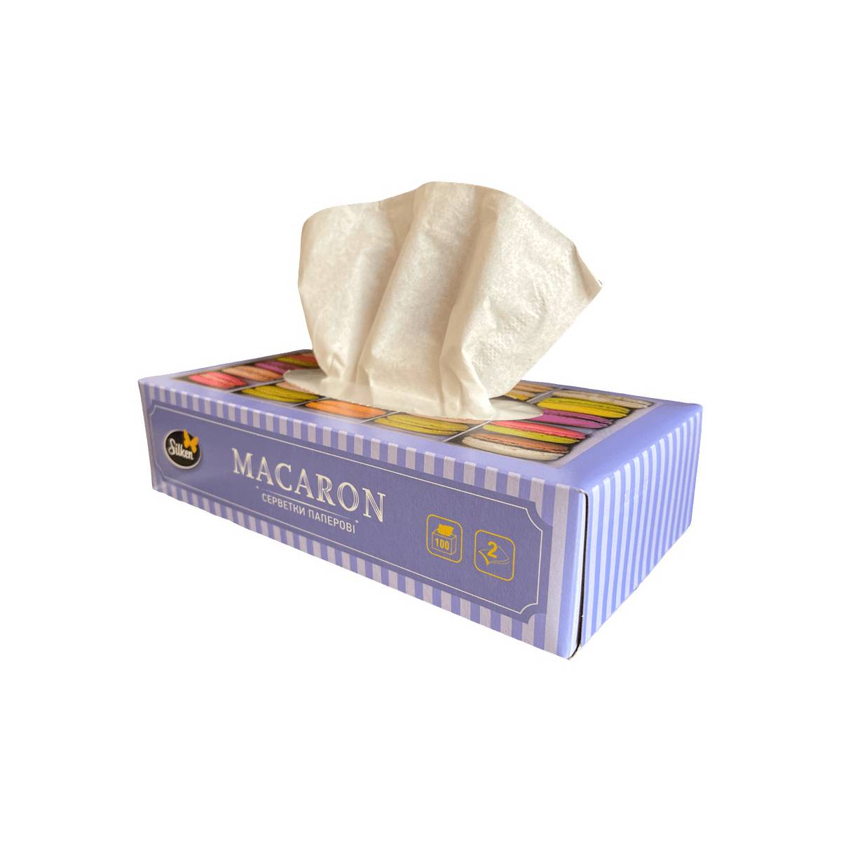 Салфетки косметические в коробке "Macaron" (21 упаковка) 51256 Silken