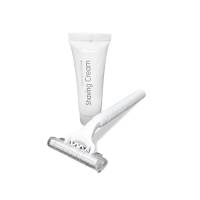 Набір для гоління з логотипом, коробочка з повним друком та ламінацією