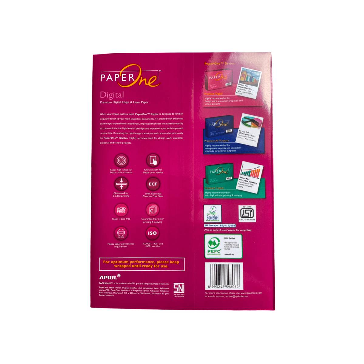 Бумага офисна Клас: А “PAPERONE DIGITAL” А4, 80...