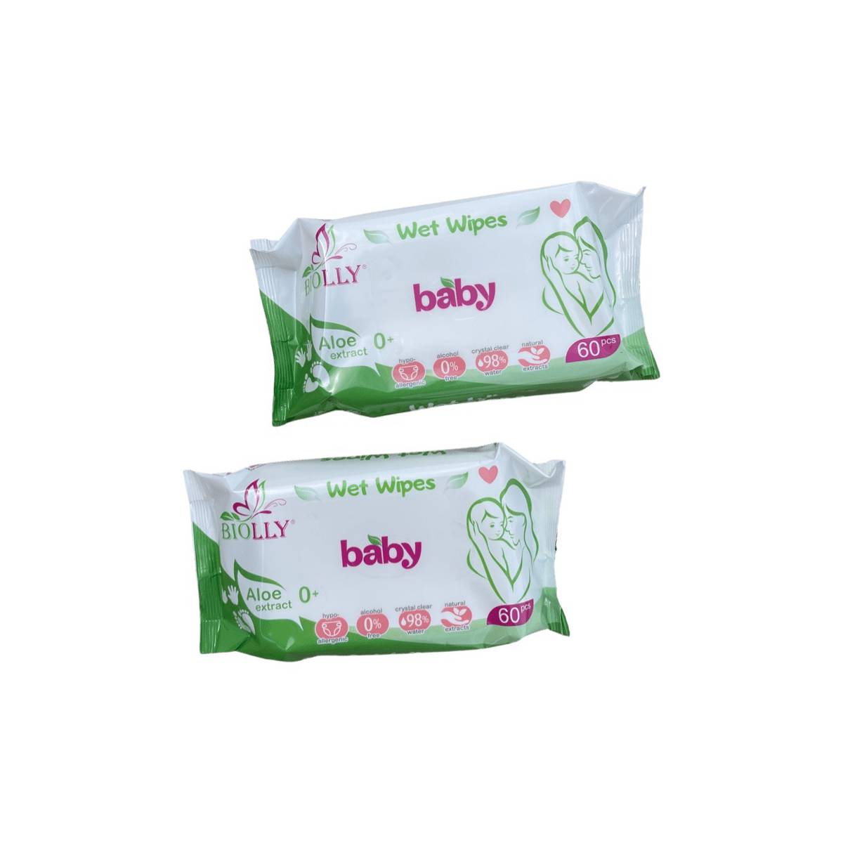 Серветки вологі “BIOLLY” for baby з алое вера (38 упаковок)