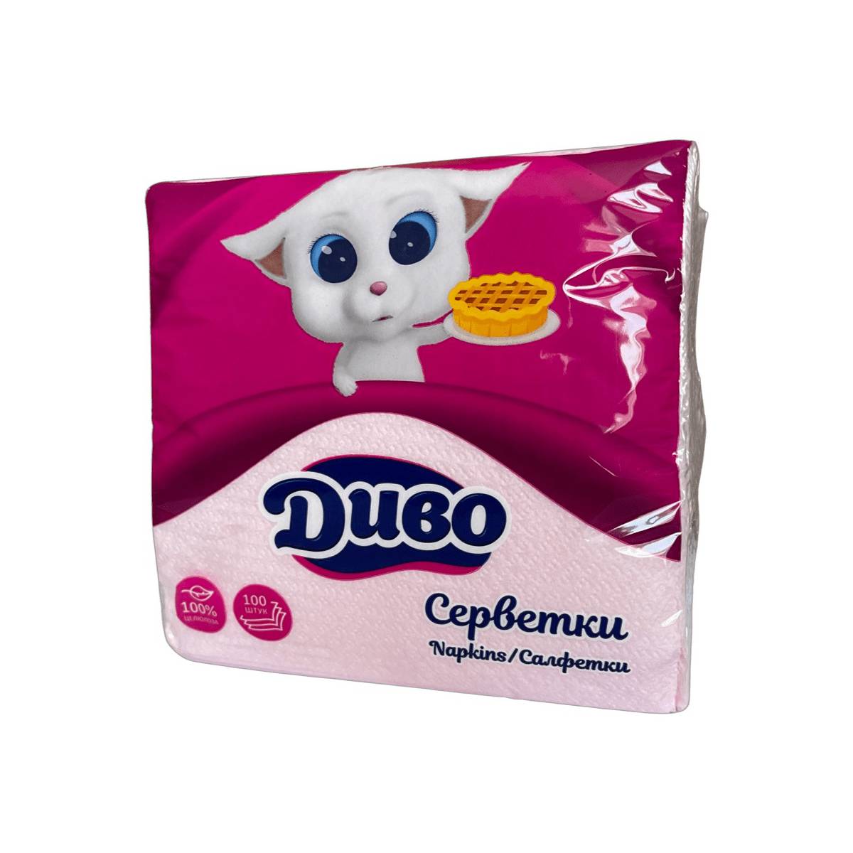 Серветки столові “Диво” 100 листів рожеві (18 упаковок) 1078 Київський картонно-паперовий комбінат