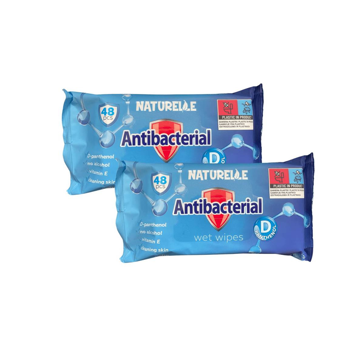 Салфетки влажные "NATURELLE" антибактериальные, D-pantenol (24 упаковок) 50961 ТОВ Санвіта Груп