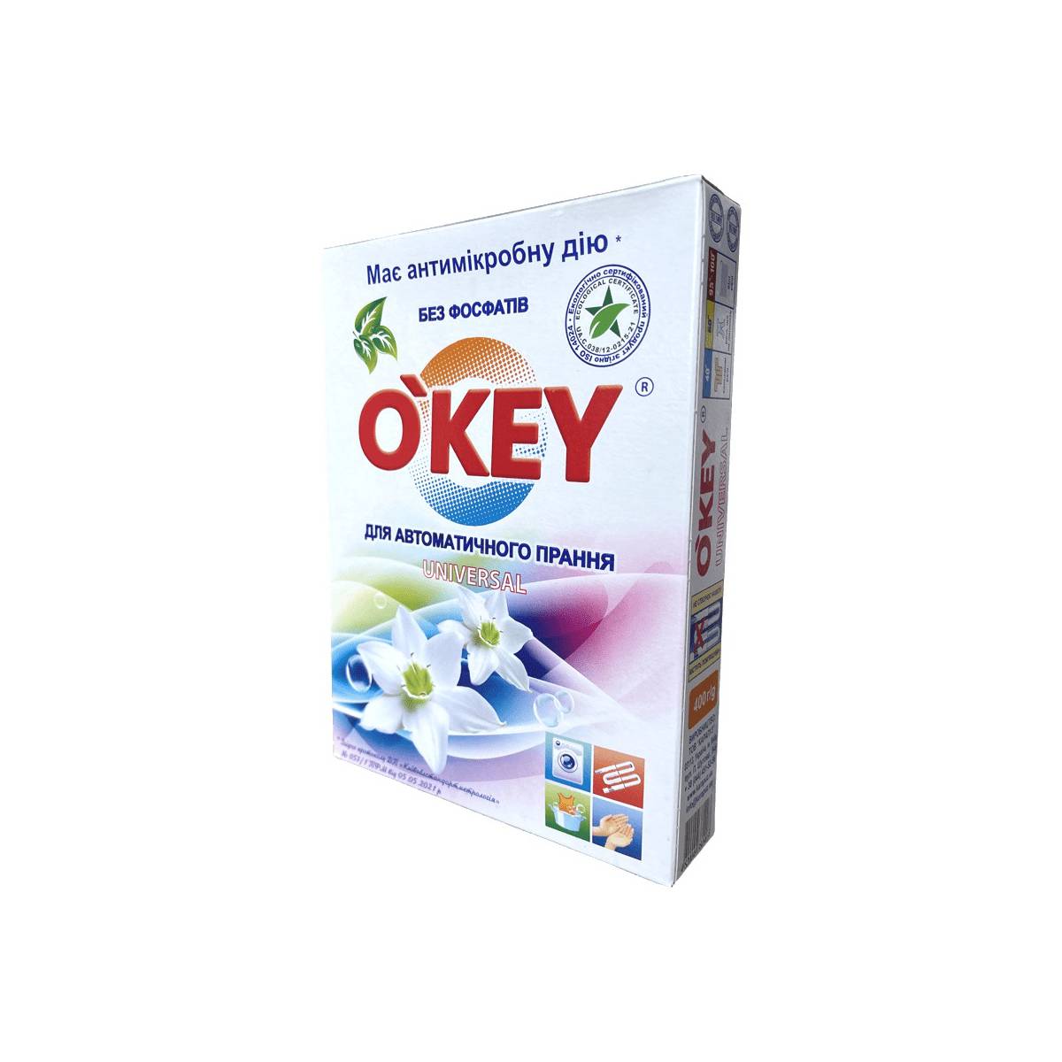 Пральний порошок «O'KEY» Universal автомат 400 гр 50550 ТОВ "Карапуз"