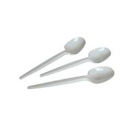 Ложка супова десертна біла пластик 100 шт (40 упаковок)