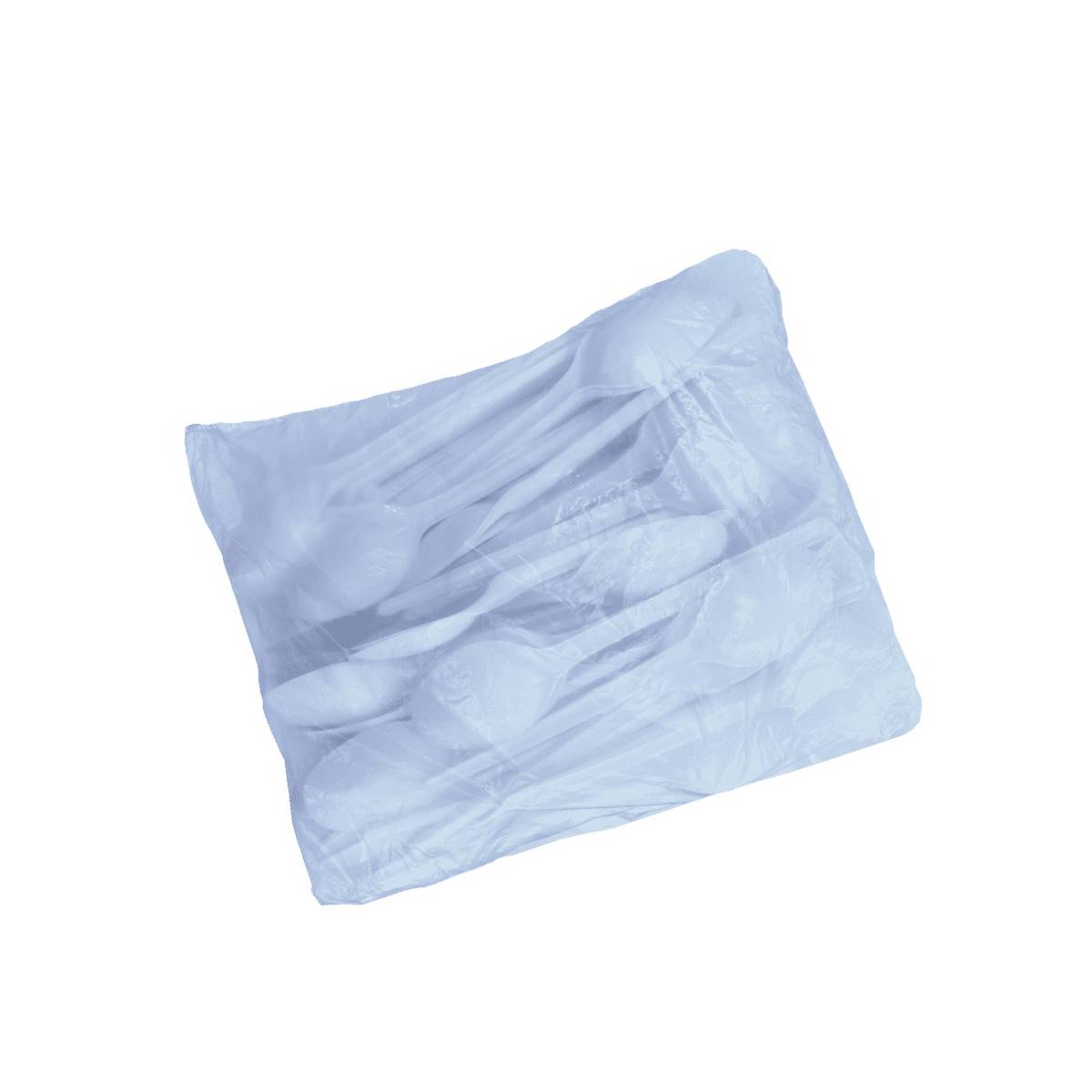 Ложка супова десертна біла пластик 100 шт (40...