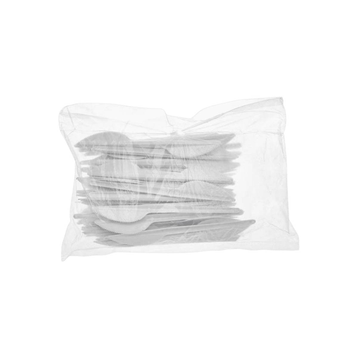 Ніж пластиковий одноразовий білий 100 шт (50 упаковок) 49305