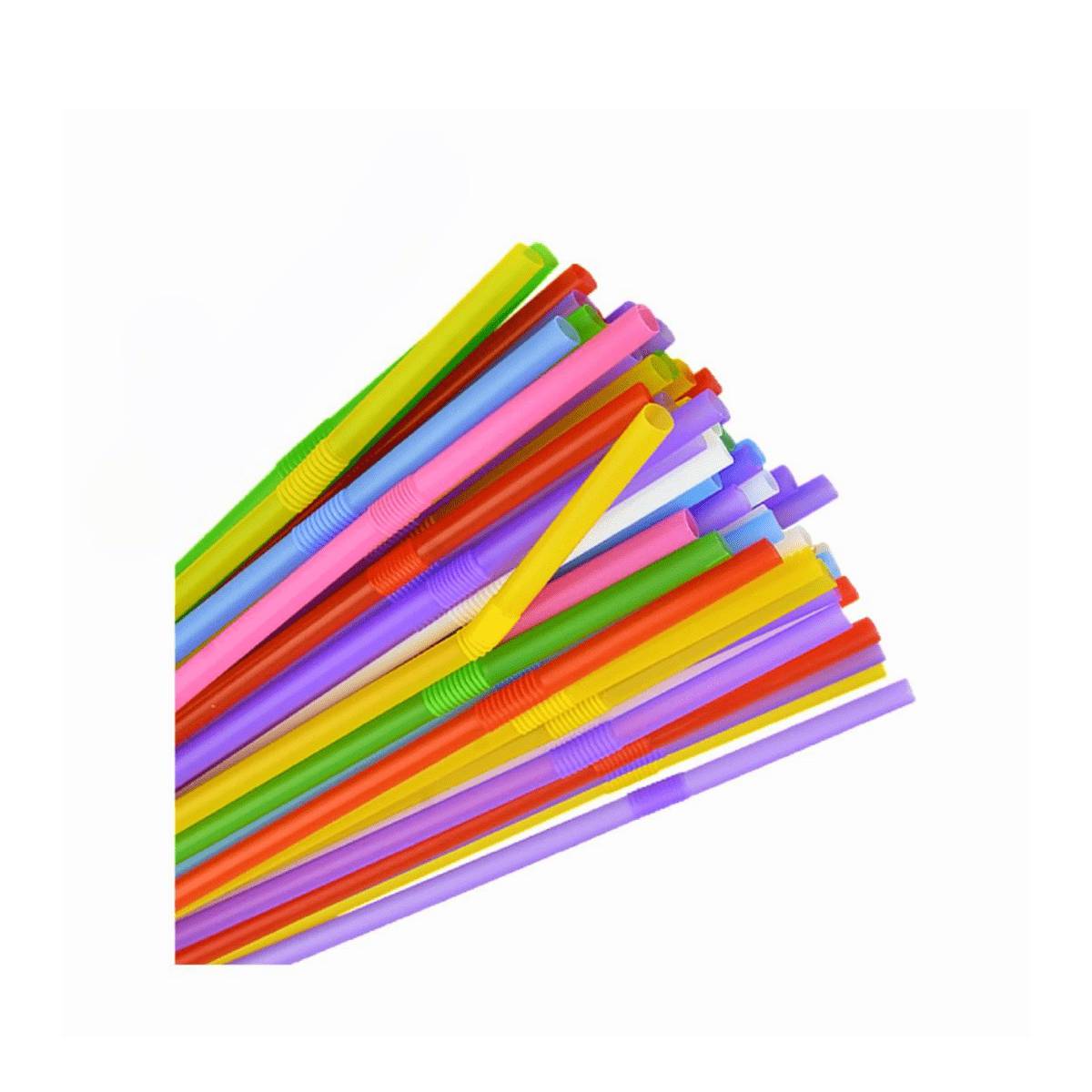Соломка Ассорти цветная с изгибом 200 шт.