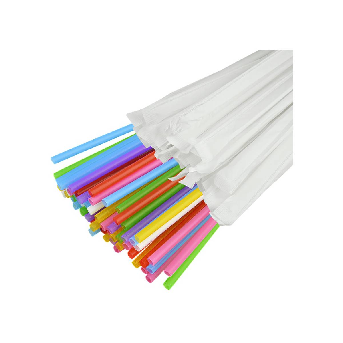 Соломка в индивидуальной упаковке цветная без...