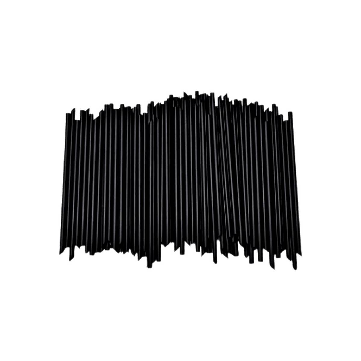 Соломка черная без изгиба 500 шт (15 упаковок)