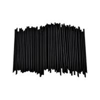 Соломка черная без изгиба 500 шт (15 упаковок)