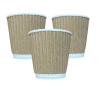 Стакан паперовий гофрований коричневий 25 шт (40 упаковки)